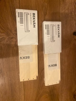 2 estantes especiero Bekväm Ikea madera nuevo