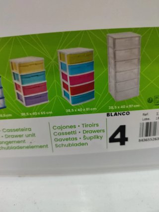 Cajonera PlasticForte Blanca 4 Cajones