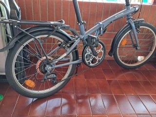Bicicleta Plegable Btwin Gris