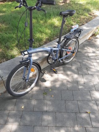 Bicicleta Plegable Btwin Gris