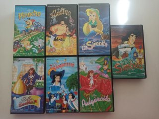 Lote 7 VHS Películas Dibujos Animados
