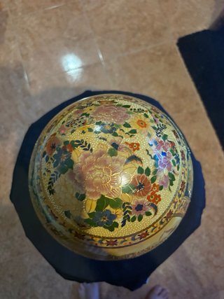 Huevo Decorativo Porcelana Royal Satsuma Vintage