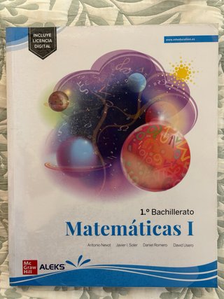 Libro matemáticas 1º bachillerato