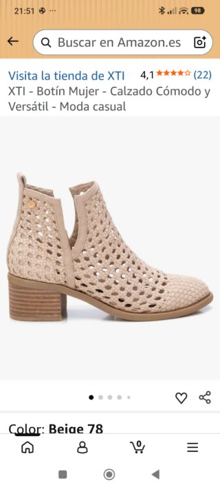 Botín XTI Beige Mujer
