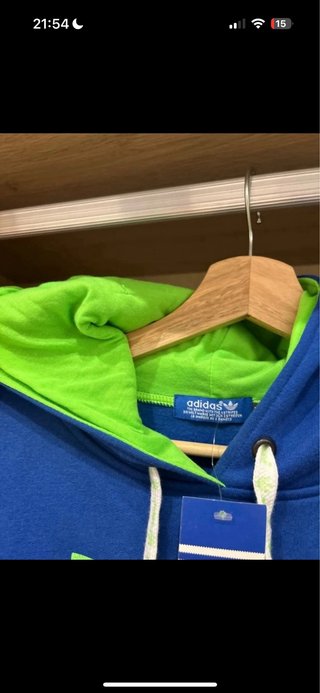 Sudadera adidas Azul y Verde Talla S