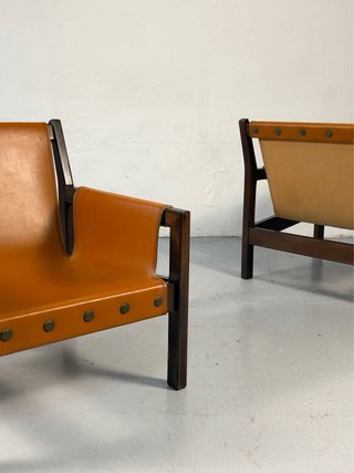 (2) Sillón diseño brutalista, Vintage años 80