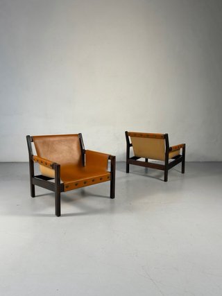 (2) Sillón diseño brutalista, Vintage años 80