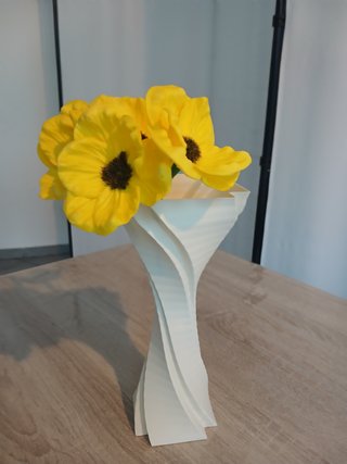 Vaso 3D Beige e Giallo