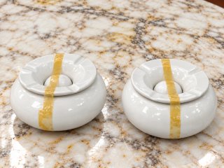 Set de 2 Ceniceros de Porcelana