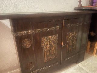 Recibidor y Sillas de Madera Antiguos