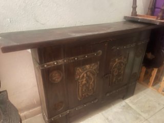 Recibidor y Sillas de Madera Antiguos