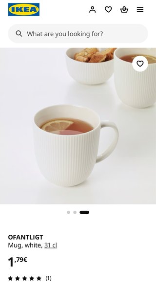 Taza Ikea Beige Rayas