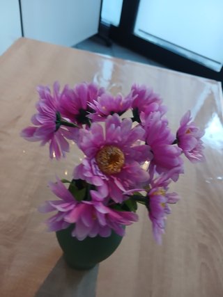 Vaso stampato 3D verde e rosa