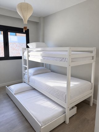 Litera con Cama Nido Blanca