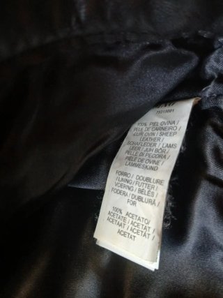 Pantalón Piel Auténtica Mango Negro