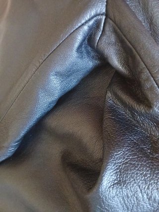Pantalón Piel Auténtica Mango Negro