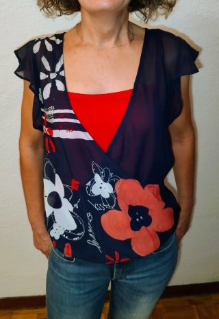 Desigual - Blusa de gasa con Top