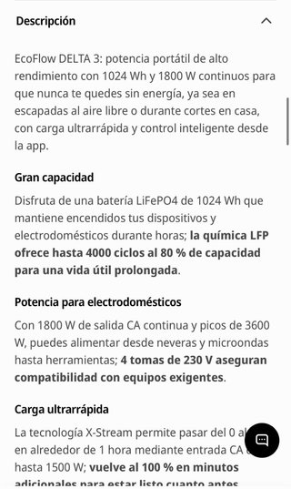 Estación de Energía EcoFlow Delta 3