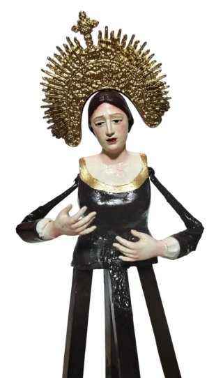 Virgen Dolorosa de vestir con diadema y puñal