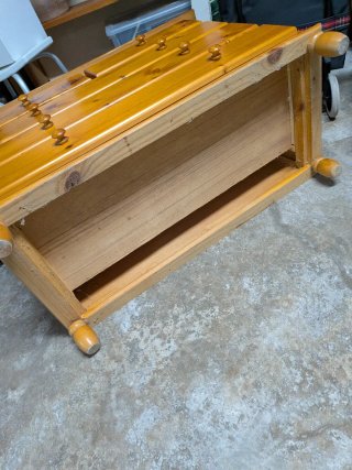 Cómoda de madera provenzal con 6 cajones