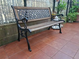 Banco forja y madera