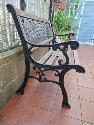Banco forja y madera