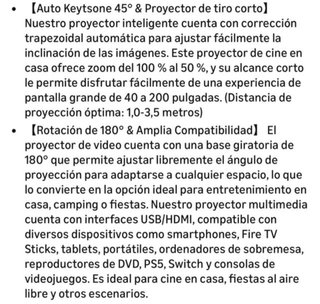 Proyector Portátil Blanco