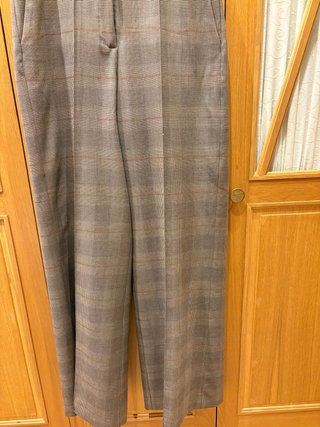 Pantalones de cuadros Mango marrones