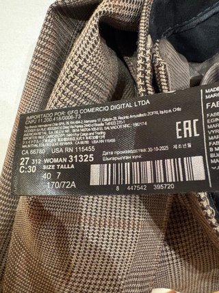 Pantalones de cuadros Mango marrones