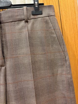 Pantalones de cuadros Mango marrones