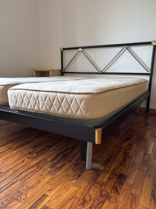 Letto Matrimoniale Vintage Rete + Materasso