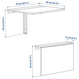Mesa plegable NORBERG Ikea blanca