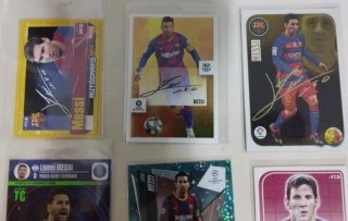 Lote de 6 Cromos Autografiados de Messi