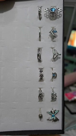 Set de 12 Anillos Plateados