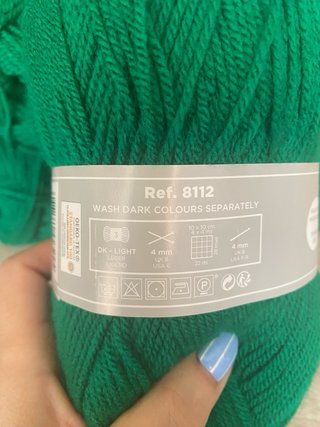 Lana acrílica verde 100gr DMC