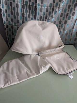 CAPOTA, CUBRE SILLA Y CAPAZO MARFIL BUGABOO CAM