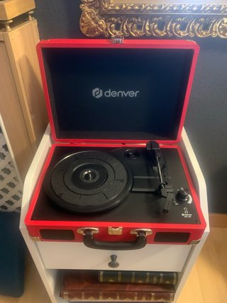 Tocadiscos Denver VPL-120 Maleta Rojo