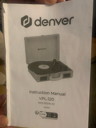 Tocadiscos Denver VPL-120 Maleta Rojo