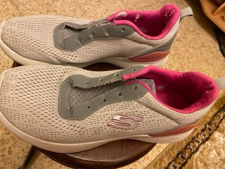 Zapatillas Deportivas Skechers Gris y Rosa