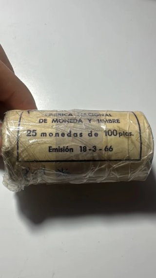 Estuche 25 monedas 100 pesetas Franco 1968 S/C