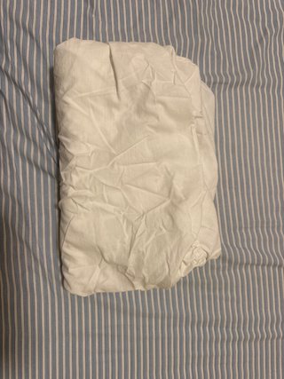 Sábana bajera blanca 135cm