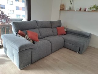 Sofá Chaise Longue Motorizado Gris