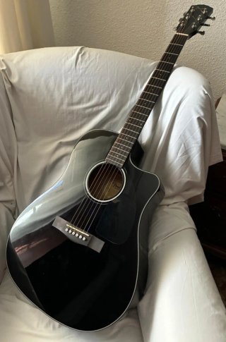 Guitarra Electroacústica Fender Negra