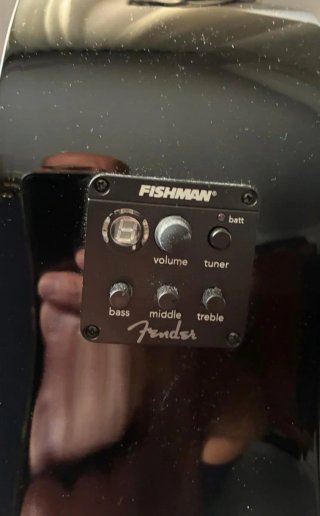 Guitarra Electroacústica Fender Negra