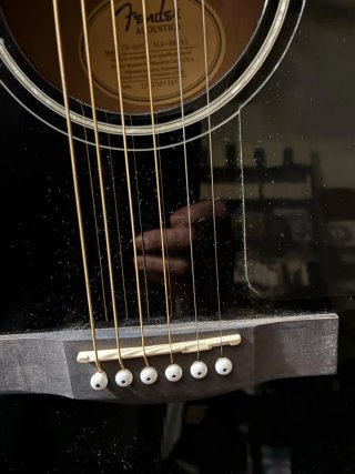 Guitarra Electroacústica Fender Negra