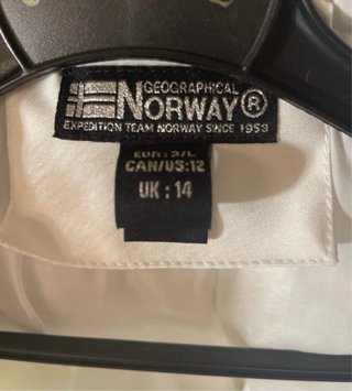 Abrigo blanco Norway con etiquetas