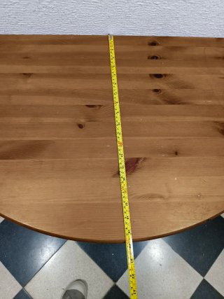 Mesa Recibidor de Madera Semicircular