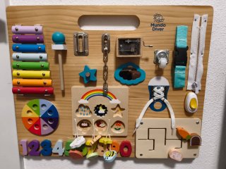 Tablero Sensorial / Panel de Actividades de Madera