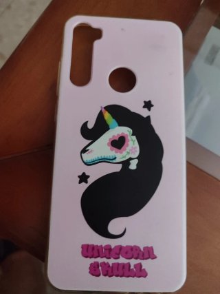 Funda móvil unicornio calavera rosa