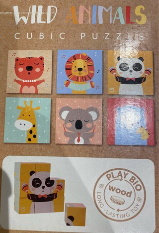 Cubic Puzzle Wild Animals Eurekakids